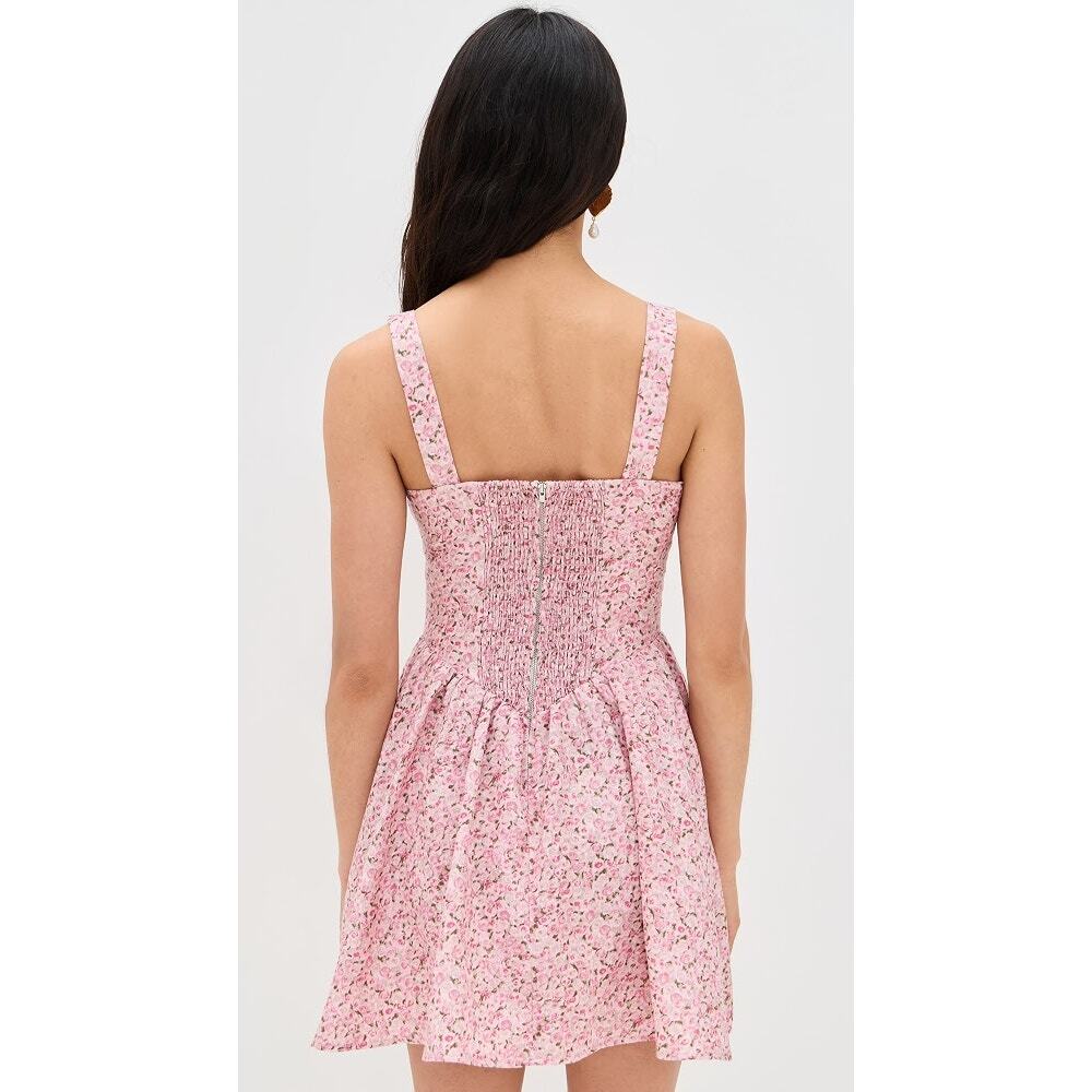 Reformation Daria Linen Sleeveless Mini Fit & Flare Dress Rosin Pink  Women's 4 - Picture 2 of 13